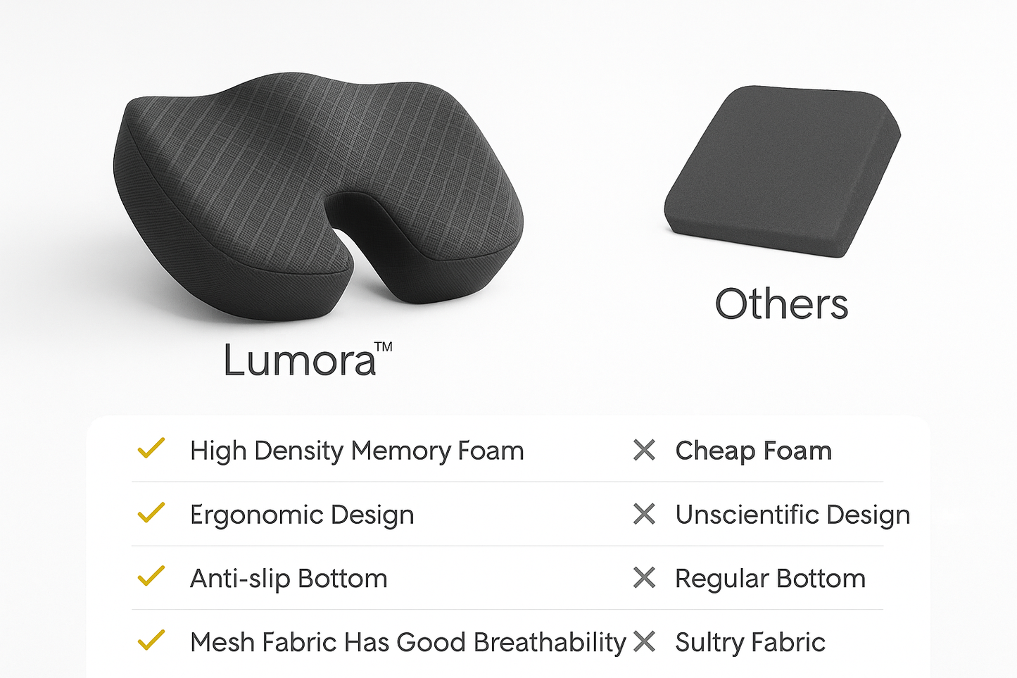 ✨ Lumora™ Memory Foam Cushion